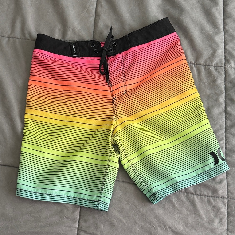 Hurley Neon Gradient Colorful Swim Trunks